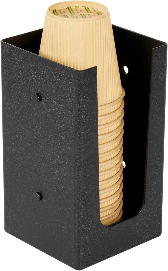 Restaurantware Restpresso Coffee Bar Organizer, 1 Count Durable 1 Compartments, Compact Size, Black Plastic Tabletop Coffee Supplies Organizer For Homes, Office Spaces, Breakrooms, and Lounges - Image 2