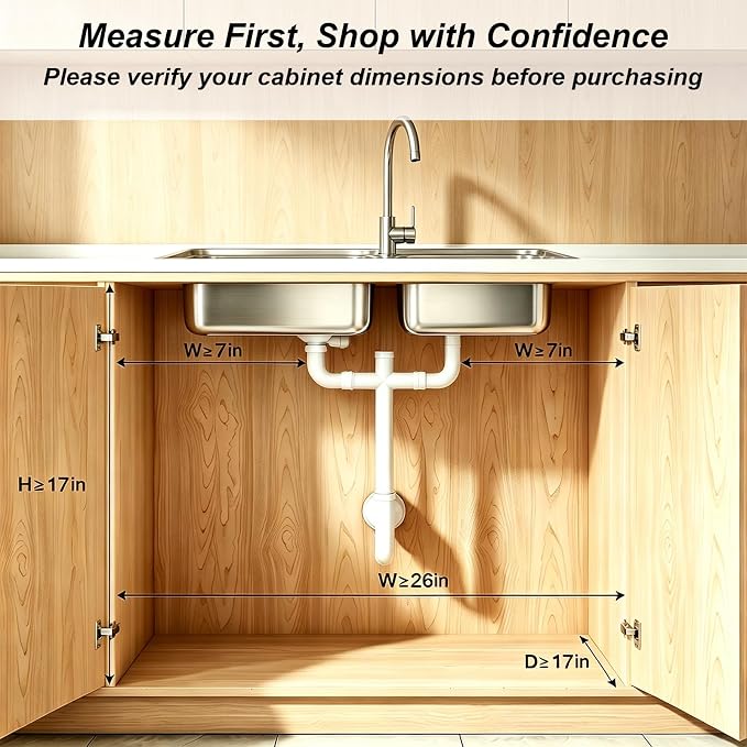 2 Pack Under Sink Organizer, 3-Tier Pull Out Kitchen Cabinet Organizer with 5 Adjustable Heights Metal Slide Out Bathroom Storage Makeup Drawer Rack for Bedroom Office Pantry Home Organization, White - Image 2