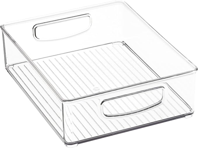 iDesign Stackable Pantry Bins, 2 Small, 2 Medium, and 2 Large Bins, 6 Pack, Clear, Made in USA - Image 4