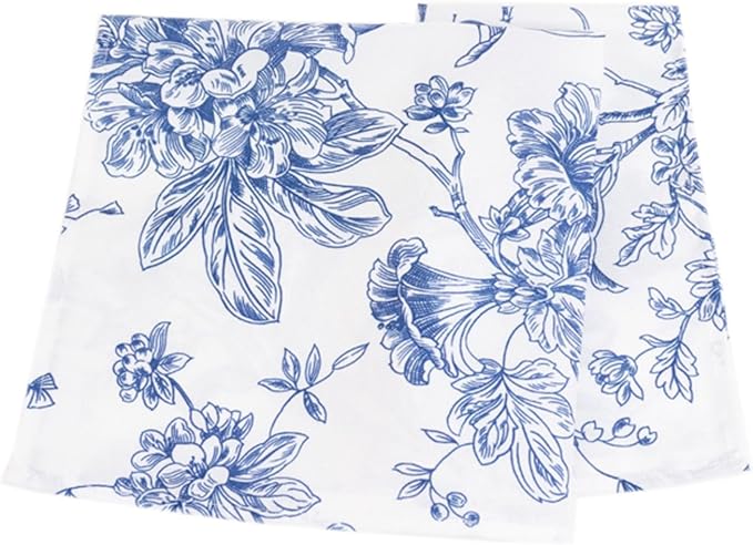 Efavormart Premium Cloth Napkins Set of 5, 20x20 Inch White/Blue Seamless Dinner Napkins, Washable Linen Table Napkin Cloth with Hemmed Edges for Weddings, Party and Banquet - Image 7