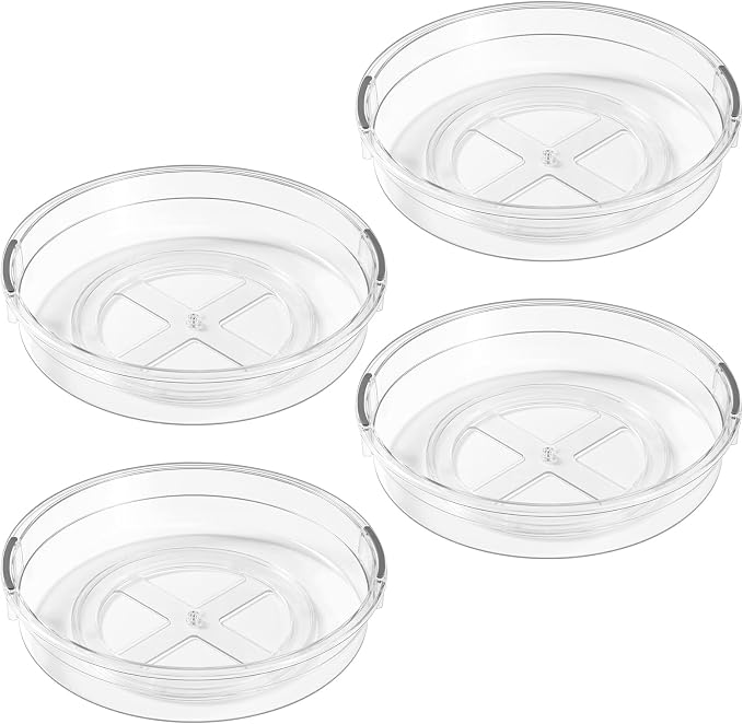LAMU 4 Pack 12in Lazy Susan Organizer, Clear Lazy Susan Turntable for Cabinet, Refrigerator, Table Top, Kitchen, Bathroom, Pantry Organizers and Storage - Image 7