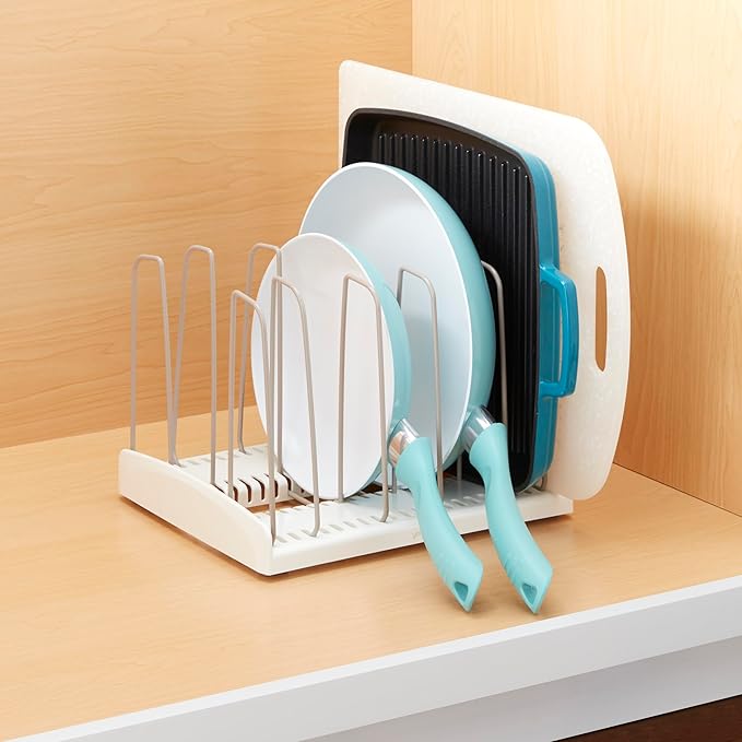 YouCopia StoreMore Cookware Rack with Tall Steel Wires, Adjustable Pan and Lid Organizer for Kitchen Cabinet Storage, Classic Edition - Image 5