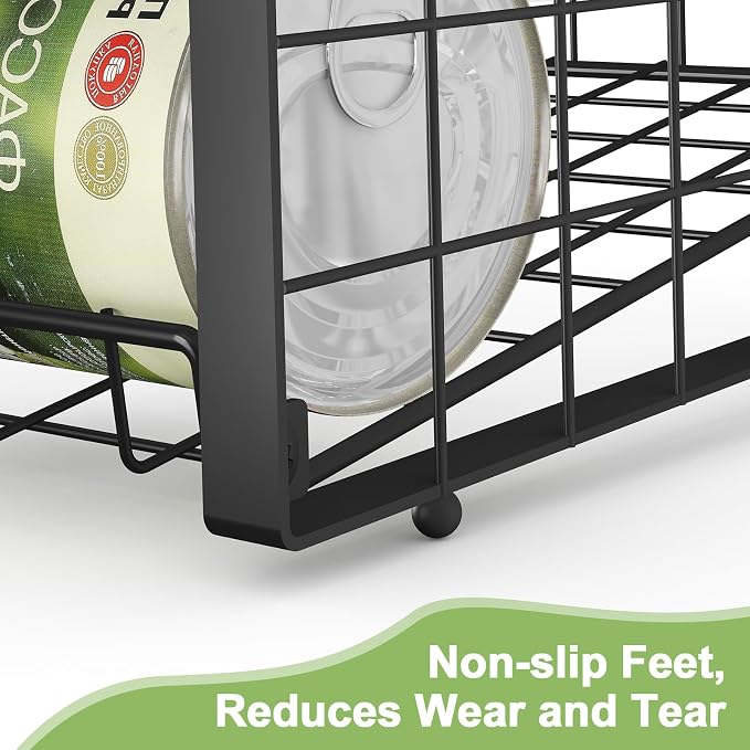 JKsmart 3-Tier Stackable Can Rack Organizer for Pantry, Adjustable Can Storage Holder for Various Ounces of Canned food Soda Drinks, Can Dispenser for Kitchen Cupboard Cabinet, 2 Pack - Image 8
