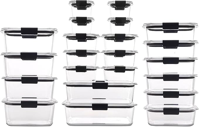 Rubbermaid Brilliance BPA Free 44-Piece Food Storage Containers Set Airtight Leak-Proof with Lids for Meal Prep Lunch and Leftovers - Image 2