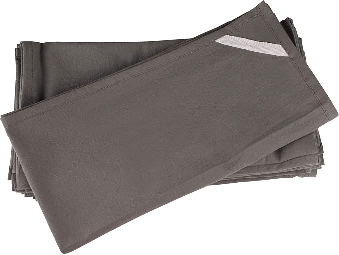 100% Cotton Flour Sack Towels – 12 Pack, 27x27 Inches, Grey, Lint-Free, Pre-Washed, Hemmed Edges – Reusable Kitchen Towels for Cleaning, Embroidery, Printing & Crafts - Grey - Image 4