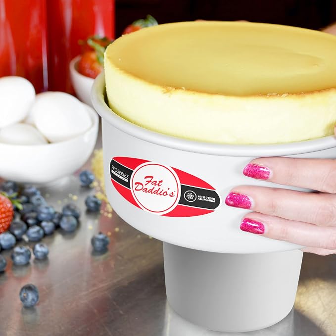 Fat Daddio's PCC-73SET Anodized Aluminum Round Cheesecake Pans, 2 Piece Set, 7 x 3 Inch - Image 4