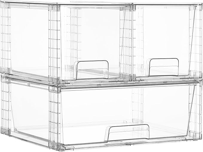 Vtopmart 3 pack Easily Clear Storage Dawers by Vtopmart