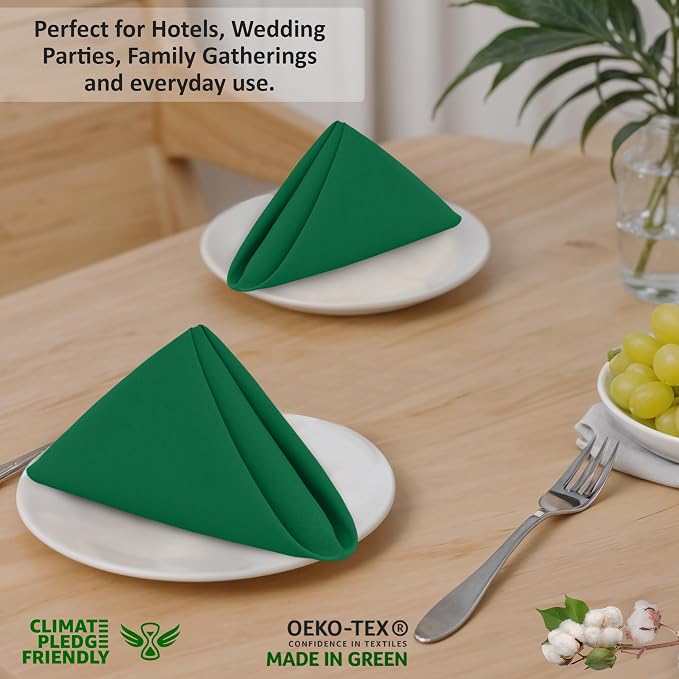 Ruvanti Cloth Napkins Set of 12, 18x18 Inches, 100% Cotton, Washable, Soft & Absorbent, Perfect for Wedding, Christmas, ‎Thanksgiving Dinners - Amazon - Image 7