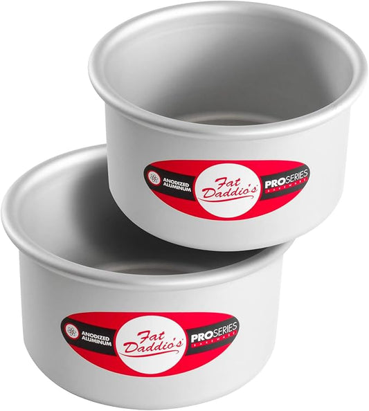 Fat Daddio's Anodized Aluminum Round Cake Pans, 2 Piece Set, 5 x 3 Inch by FatDaddios