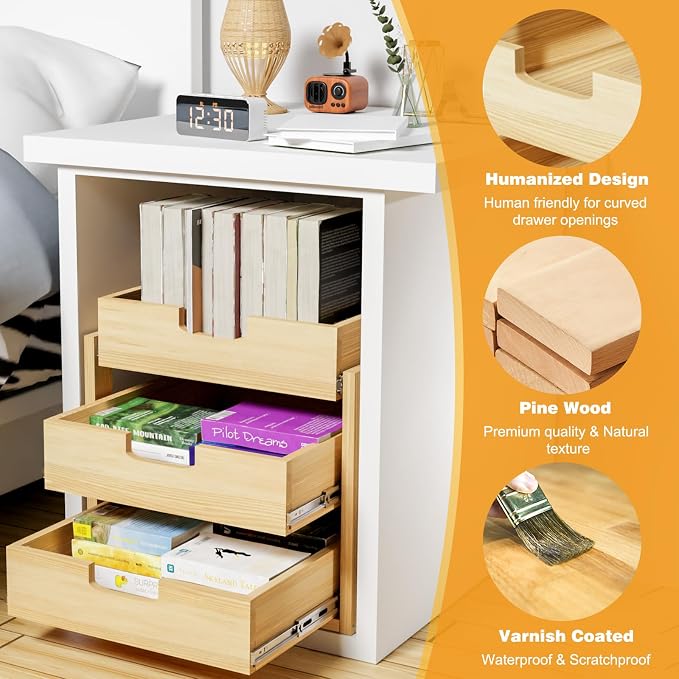 Pull Out Cabinet Organizer, 23''W×21''D Sliding Drawers for Cabinets, 3 Tier Soft Close Slide Out Wooden Pull out Drawers, Base Cabinet Organization for Kitchen, Pantry, Bathroom - Image 4