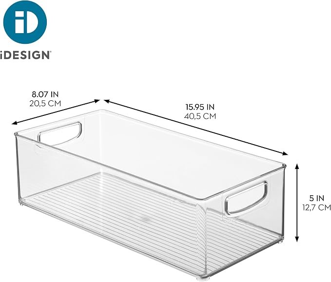 iDesign Stackable Storage Bin - Clear | Organizer Bin for Kitchen and Pantry, Made in USA - Image 4