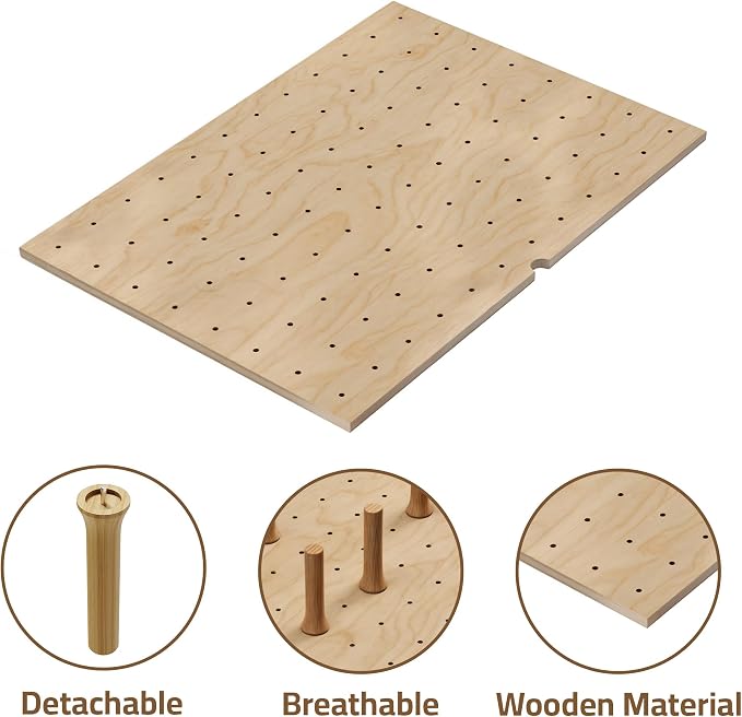 Dowell 30.25" x 21.25" Drawer Divider Organizer Wood Peg Board - 12Pegs - Image 3
