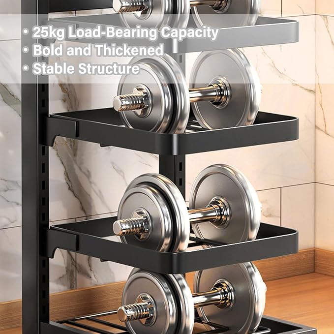 Dxcaicc Pot Organizer Rack for Under Cabinet,Height and Position are Adjustable,lid Organizer for Kitchen Cabinet Organizers and Storage,4 Layer - Image 3
