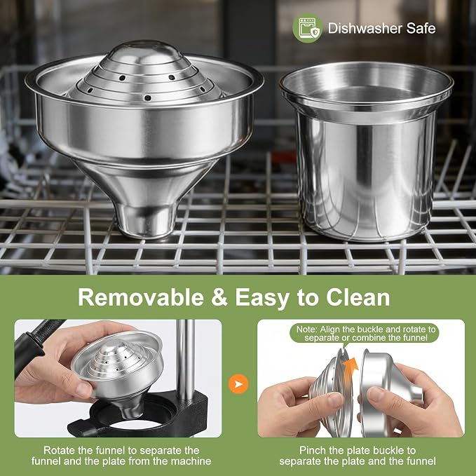 Manual Cast Iron Juicer, Commercial Hand Juicer Squeezer with Stainless Steel Cup Heavy-Duty Manual Juicer Hand Press Countertop Citrus Juice Press for Orange, Lemon, Pomegranate, Grapefruit - Image 6
