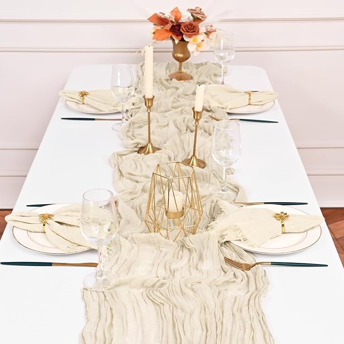 36 Pack Line Cloth Napkins, 12 x 12 Inch Cotton with Fringe Settings | Handmade washable reusable cotton dinner napkins in bulk for weddings, parties, rustic boho table settings - Image 7