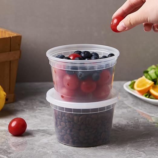 CIAO! 16oz PP Injection Molded Soup-Deli Container with LLDPE Lid, Microwavable and BPA Free (240/240 combo pack) - Image 8