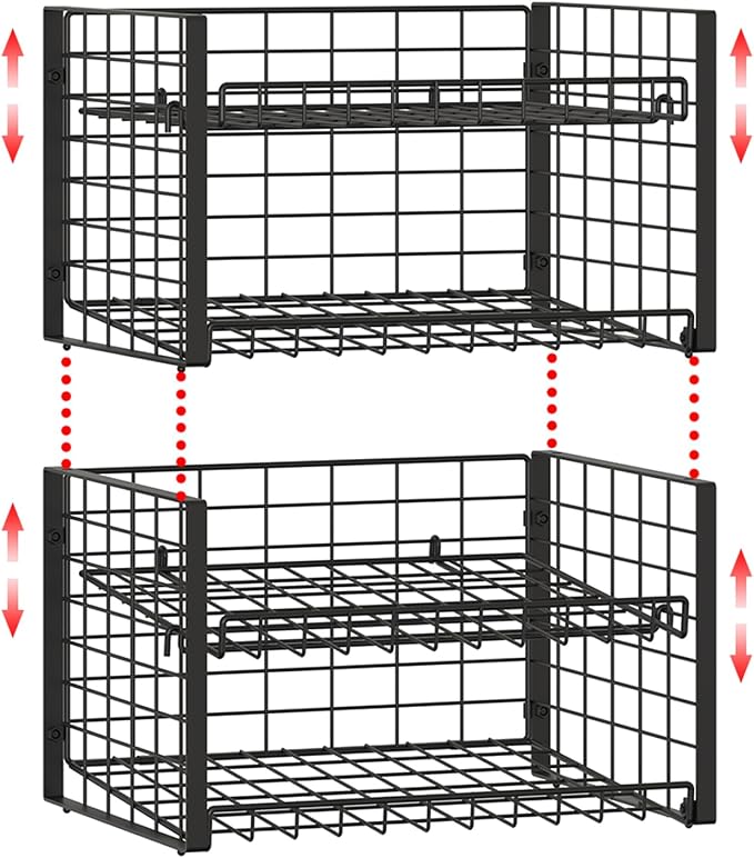 3 Tier Stackable Can Rack Organizer, Adjustable Can Holder for Pantry | 2 Pack Rolling Can Dispenser for Canned Food, Soda & Drink Storage, Tiered Can Organizer for Kitchen Cupboard Cabinet - Image 7