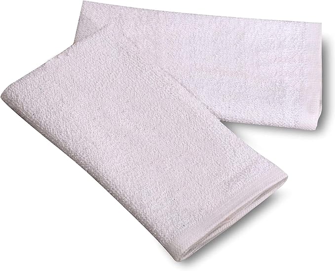New Cotton Blend White Restaurant Bar Mops Kitchen Towels (12, White) - Image 2