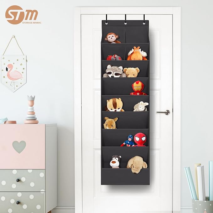 STORAGE MANIAC Over the Door Shoe Organizer Heavy-Duty Large Deep Pocket Hanging Shoe Organizer Shoe Rack Door Closet Shoe Organizer for Wall, Dorm & Narrow Door Storage Shoe Holder Black, 1 Pack - Image 8