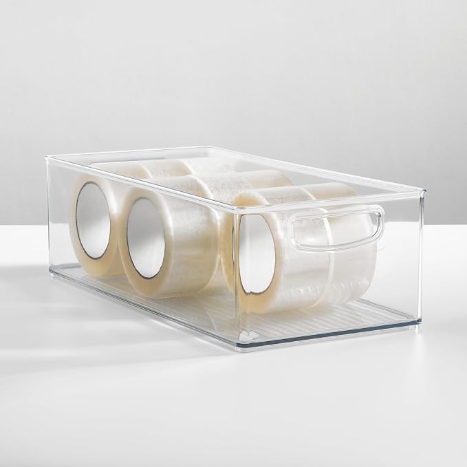 iDesign Stackable Storage Bin, Set of 4, Clear | Organizer Bin for Kitchen and Pantry, Made in USA - Image 6