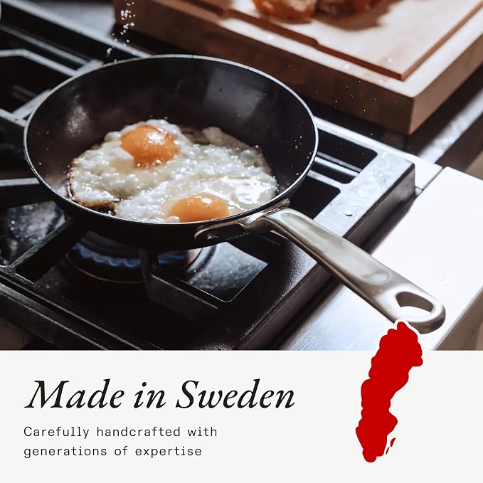 Made In Cookware - Seasoned 8" Carbon Steel Frying Pan - Professional Cookware - Crafted in Sweden - Induction Compatible - Image 7