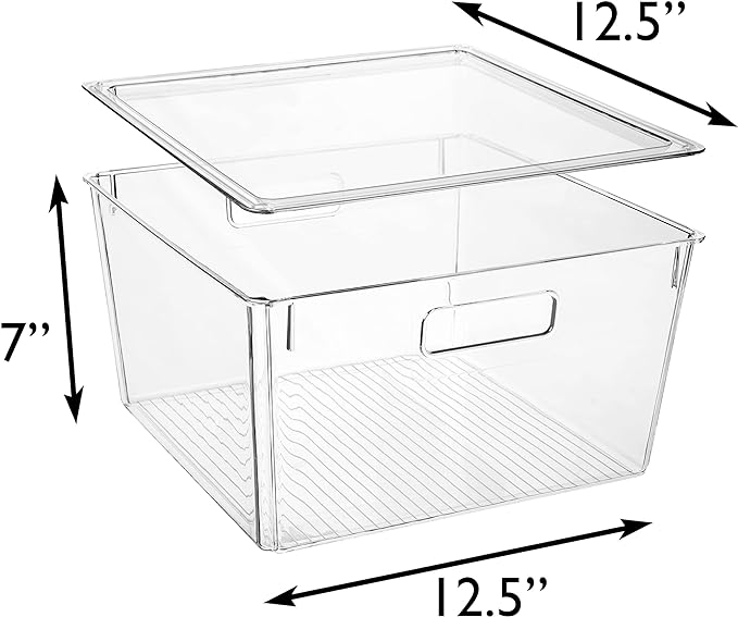 CLEARSPACE Plastic Storage Bins with Lids XL – Perfect Kitchen Organization or Pantry Storage – Fridge Organizer, Pantry Organization and Storage Bins, Cabinet Organizers - Image 6