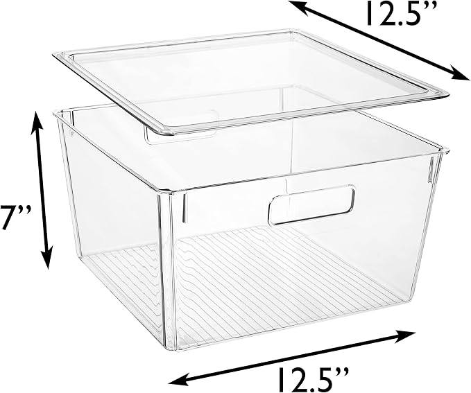 CLEARSPACE Plastic Storage Bins with Lids XL – Perfect Kitchen Organization or Pantry Storage – Fridge Organizer, Pantry Organization and Storage Bins, Cabinet Organizers - Image 6