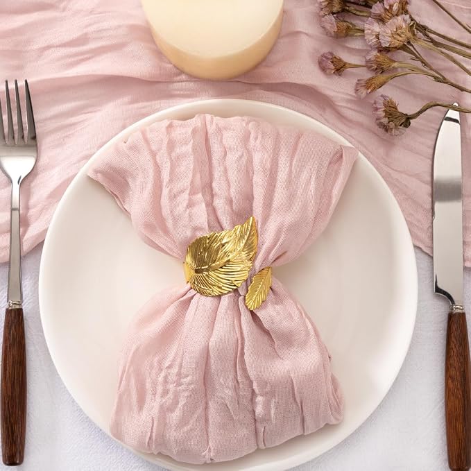 Dusty Pink Cheesecloth Napkins Pink Cloth Napkins Bulk,Set of 20 - Image 2