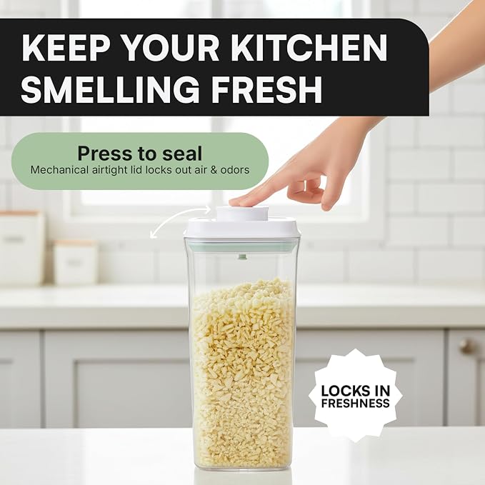 Bop Top Airtight Food Storage Containers | Pop-Top Lid | 10.5 Cups / 84 Oz | kitchen canister set, for flour, sugar, snacks, pasta, baking - Image 7