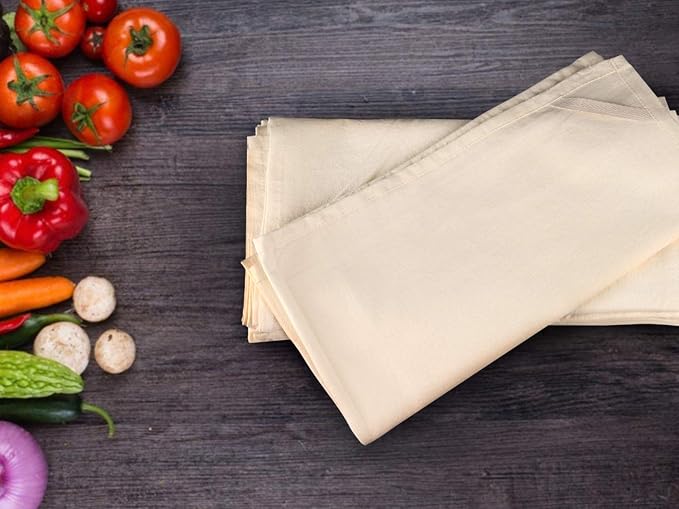 Flour Sack Dish Towels for Kitchen, Set of 12 (18 x 28 Inches), Multi-use White Kitchen Towels, 100% Cotton, Highly Absorbent Hand Towels, Tea Towels for Embroidery, and Print - Natural - Image 3