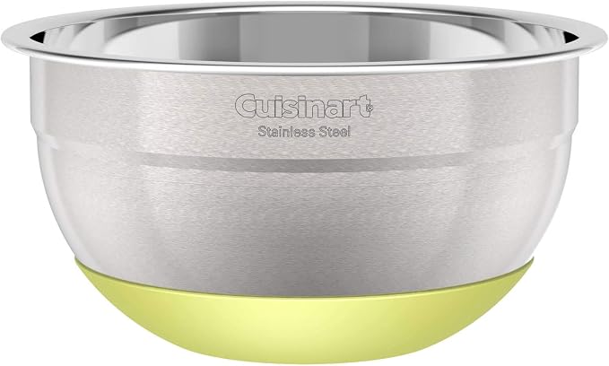 Cuisinart 3-Piece Stainless Steel Mixing Bowls with Nonslip Base, 1.5qt, 3qt & 5qt - Image 4