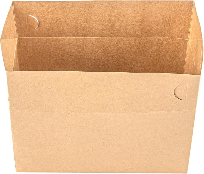 Bio Tek 80 Ounce To Go Boxes, 400 Rectangle Take Out Food Containers - Fast Top Closure, Disposable, Kraft Paper Carry Out Containers, Greaseproof, For Burgers Or Fried Chicken - Restaurantware - Image 12
