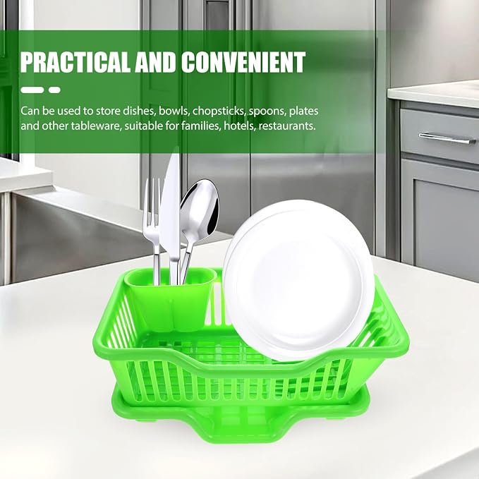 Kichvoe 1set Dish Drying Rack Multi-Purpose Kitchen Storage Basket Compact Design for Efficient Draining Smooth Edges for Safety for Organized Countertops Housewarming - Image 7