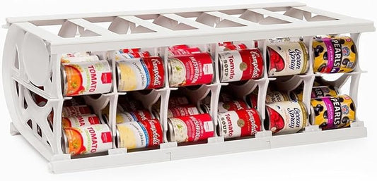 Cansolidator Pantry Plus - 1-Pack Can Organizer for Pantry, Stackable Soda Can Storage for Kitchen, Holds 60 Cans of Food or Soda by ShelfReliance