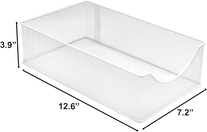 Sorbus 2 Tier Under Sink Bathroom Organizers and Storage, Strong Steel Mesh Sliding Drawers for Enhanced Bathroom Storage Ideal Bathroom Organization and Storage & Under Kitchen Sink Organizer (White) - Image 8