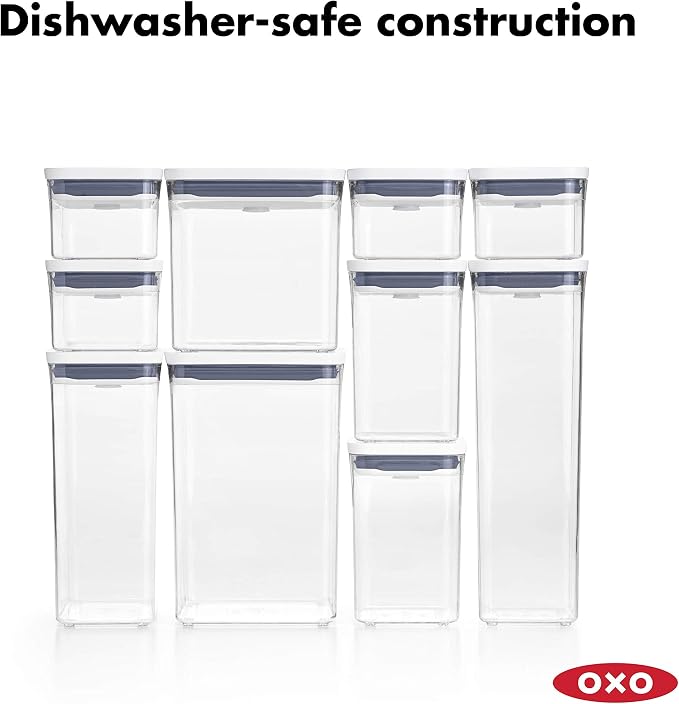 OXO Good Grips POP Container - Airtight Food Storage - Small Square Medium 1.7 Qt Ideal for granola, dried beans and snacks (Pack of 8) - Image 8