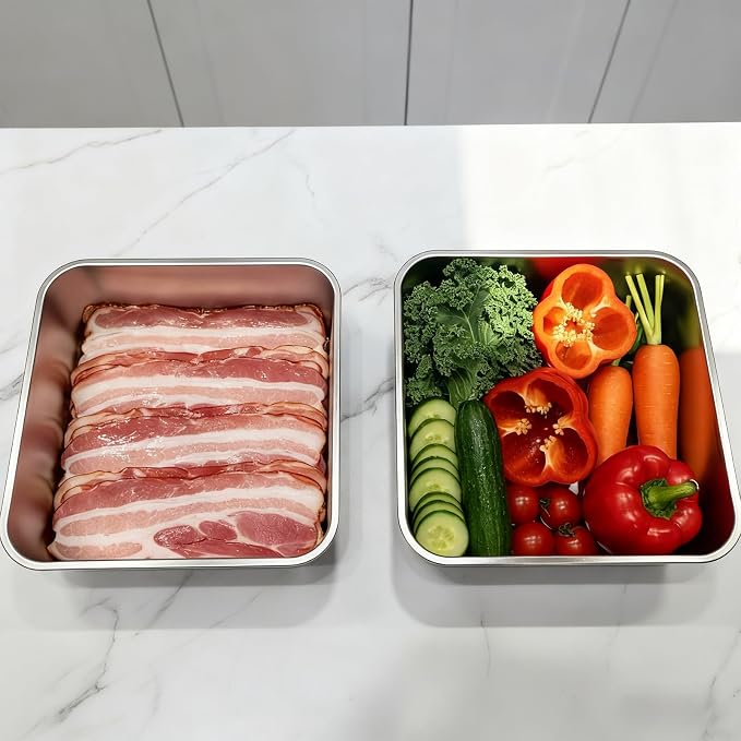 YUPER Stainless Steel Food Containers, 2 Pack (84+125OZ) | Meal Prep Containers Set with Lids, BPA Free, Leak Proof & Airtight, Microwave, Dishwasher, Fridge, Freezer & Oven Safe - Image 3