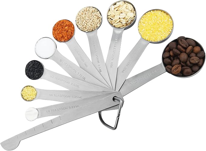 Measuring Cups and Spoons Set, Stainless Steel Measuring Cups Spoons Complete Set of 19pcs Professional Measurer Scoops Ingredients Liquid or Dry Heavy Duty Solid Measurment Cup - Image 6