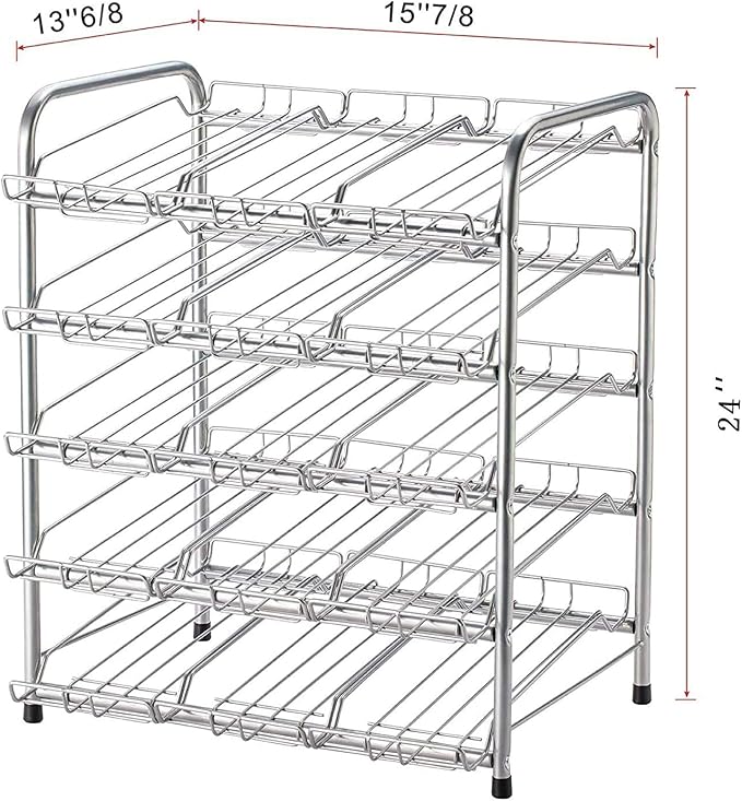 Can Organizer for Pantry, Can Rack Can Storage Dispenser for Canned Food (5 tiers) - Image 6