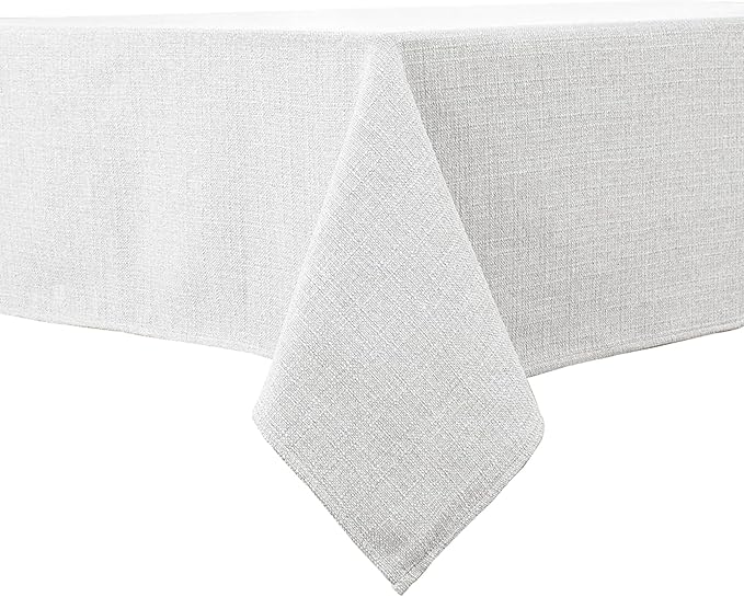 BALCONY & FALCON Rectangle Table Cloth Waterproof Owl Gray 118"x57" | Rectangular Washable Wrinkle Resistant Table Cloth Linen Fabric Tablecloths for Dining Party Kitchen Wedding and Outdoor Use by BALCONYFALCON
