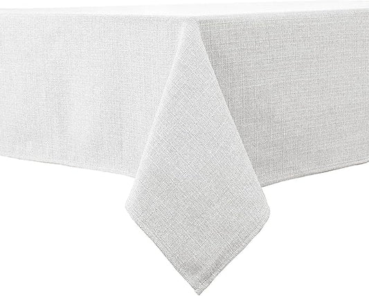 BALCONY & FALCON Rectangle Table Cloth Waterproof Owl Gray 118"x57" | Rectangular Washable Wrinkle Resistant Table Cloth Linen Fabric Tablecloths for Dining Party Kitchen Wedding and Outdoor Use by BALCONYFALCON