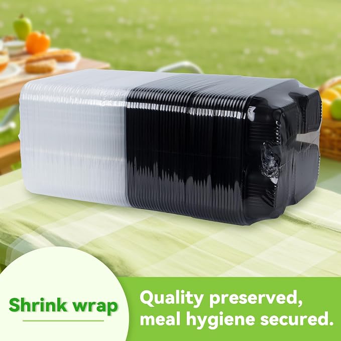 40 Pack 34oz Meal Prep Containers - Shrink Wrapped Ready To Use | 4-Compartment Leak-Resistant | Shatterproof Flexible PP | BPA Free Microwave Safe, Leftover & Catering To-Go Boxes - Image 4