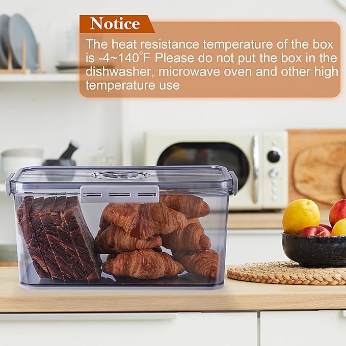 ANYPROLUS Bread Box for Homemade Bread Boxes for Kitchen Counter Airtight, Time Recording Bread Storage Container with Lid, Bread Containers Storage Airtight Loaf Bread Keeper, Large - Image 6