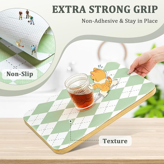 Shelf Liner for Kitchen Cabinets and Drawers, 24" x 240" Green | Non-Adhesive Design, Waterproof & Non-Slip Protection, Easy Cut to Fit, Washable and Reusable, Pantry Storage - Image 2