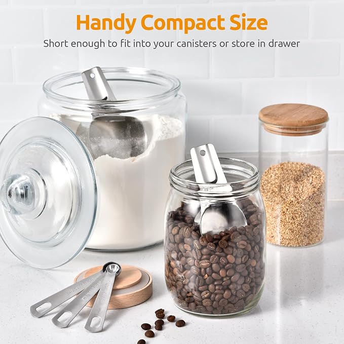 U-Taste Measuring Cups and Spoons, 18/8 Stainless Steel Measure Set of 12 | Metal Measuring Cups Spoons, Stackable Teaspoon Tablespoon Scoop Food Portions, Kitchen Gadgets for Dry & Liquid Ingredient - Image 7