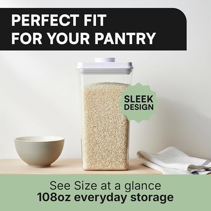 Bop Top Airtight Food Storage Containers | Pop-Top Lid | 13.5 Cups / 108 Oz | kitchen canister set, for flour, sugar, snacks, pasta, baking - Image 2
