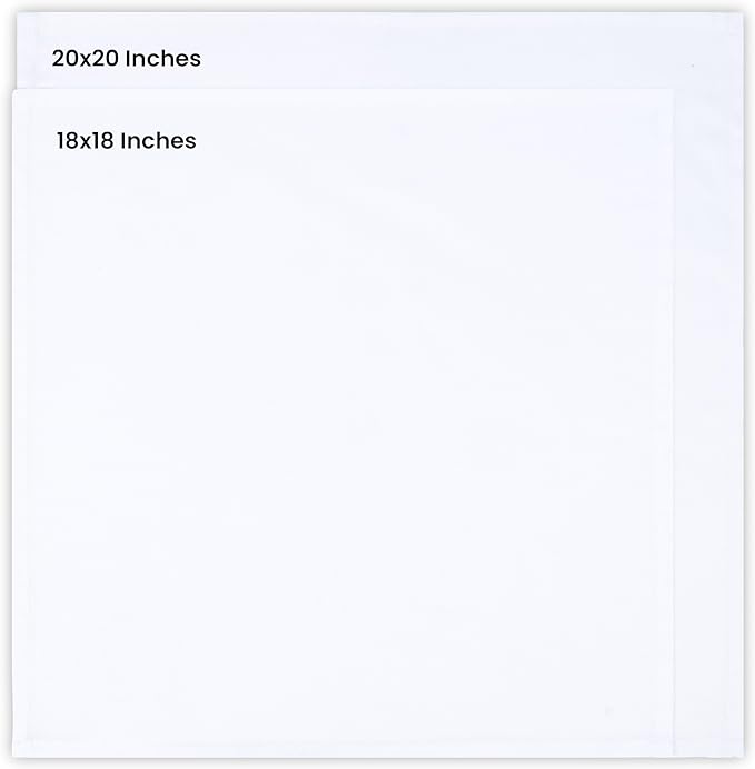 Utopia Kitchen Cotton Blend White Cloth Napkins [12 Pack, 20x20 Inch] | Absorbent Washable and Reusable for Dinner, Restaurant, Lunch, Wedding and Hotel - Image 3