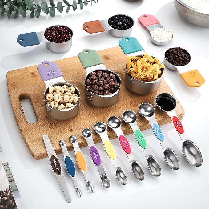 Magnetic Measuring Cups Set Stainless Steel Stackable Nesting Measuring Cup | for Measuring Dry and Liquid Ingredients - Image 5
