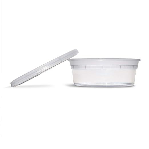 Plastic Microwaveable Food Containers with Lids 8 oz | BPA Free | Stackable | Leakproof | Microwave/Dishwasher/Freezer Safe - Image 2