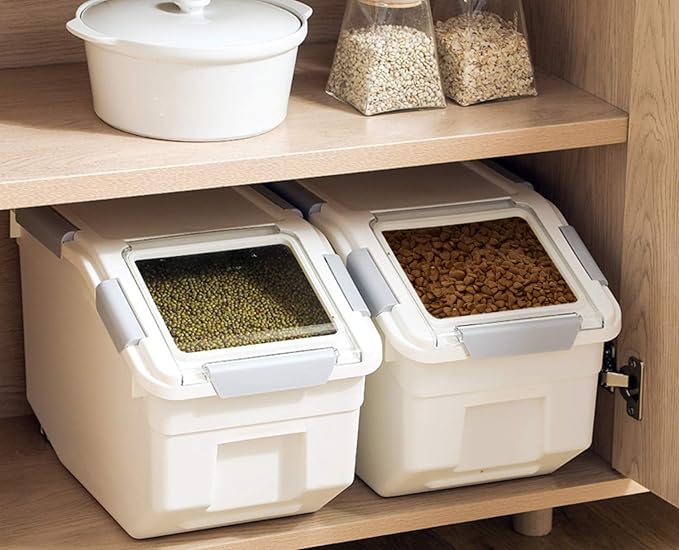 CITY BABY 2 Pack Airtight Flour Storage Container With Scoop,Dry Food, Sugar, Baking Supplies,Rice Container Set -BPA Free- Pet Food Storage Container,Dog Cat Birds Food Bin(20 lb) - Image 4